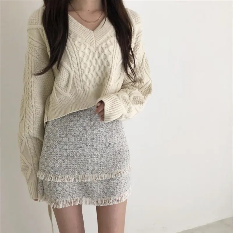 Alien Kitty Bare Back Twisted Sweet Knitted High Waist Autumn Women Casual Cross Loose All Match Simple Warm Soft Short Sweaters
Alien Kitty Bare Back Twisted Sweet Knitted High Waist Autumn Women Casual Cross Loose All Match Simple Warm Soft Short Sweaters