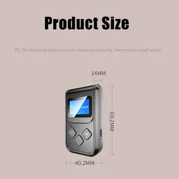 T15 Bluetooth Adapter Bluetooth 5.0 Audio Receiver Transmitter 3.5MM AUX Jack Stereo LCD Display For PC TV Car
T15 Bluetooth Adapter Bluetooth 5.0 Audio Receiver Transmitter 3.5MM AUX Jack Stereo LCD Display For PC TV Car
