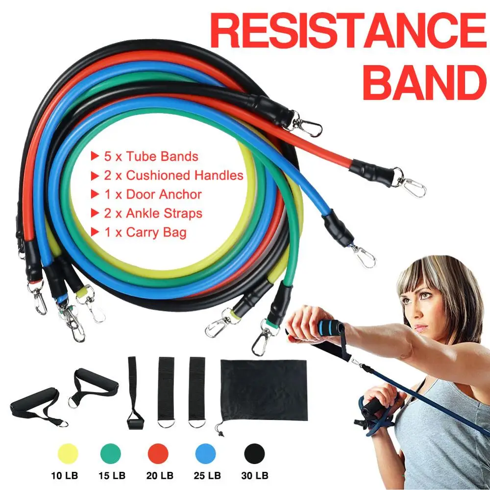 11 Pcs/Set Latex Resistance Bands Crossfit Training Exercise Yoga Tubes Pull Rope,Rubber Expander Elastic Bands Fitness with Bag
11 Pcs/Set Latex Resistance Bands Crossfit Training Exercise Yoga Tubes Pull Rope,Rubber Expander Elastic Bands Fitness with Bag