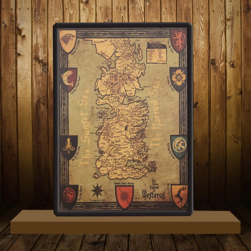 Game of Thrones Map Retro Kraft Paper Poster Interior Bar Cafe Decorative Painting Wall Sticker 42X35cm
Game of Thrones Map Retro Kraft Paper Poster Interior Bar Cafe Decorative Painting Wall Sticker 42X35cm