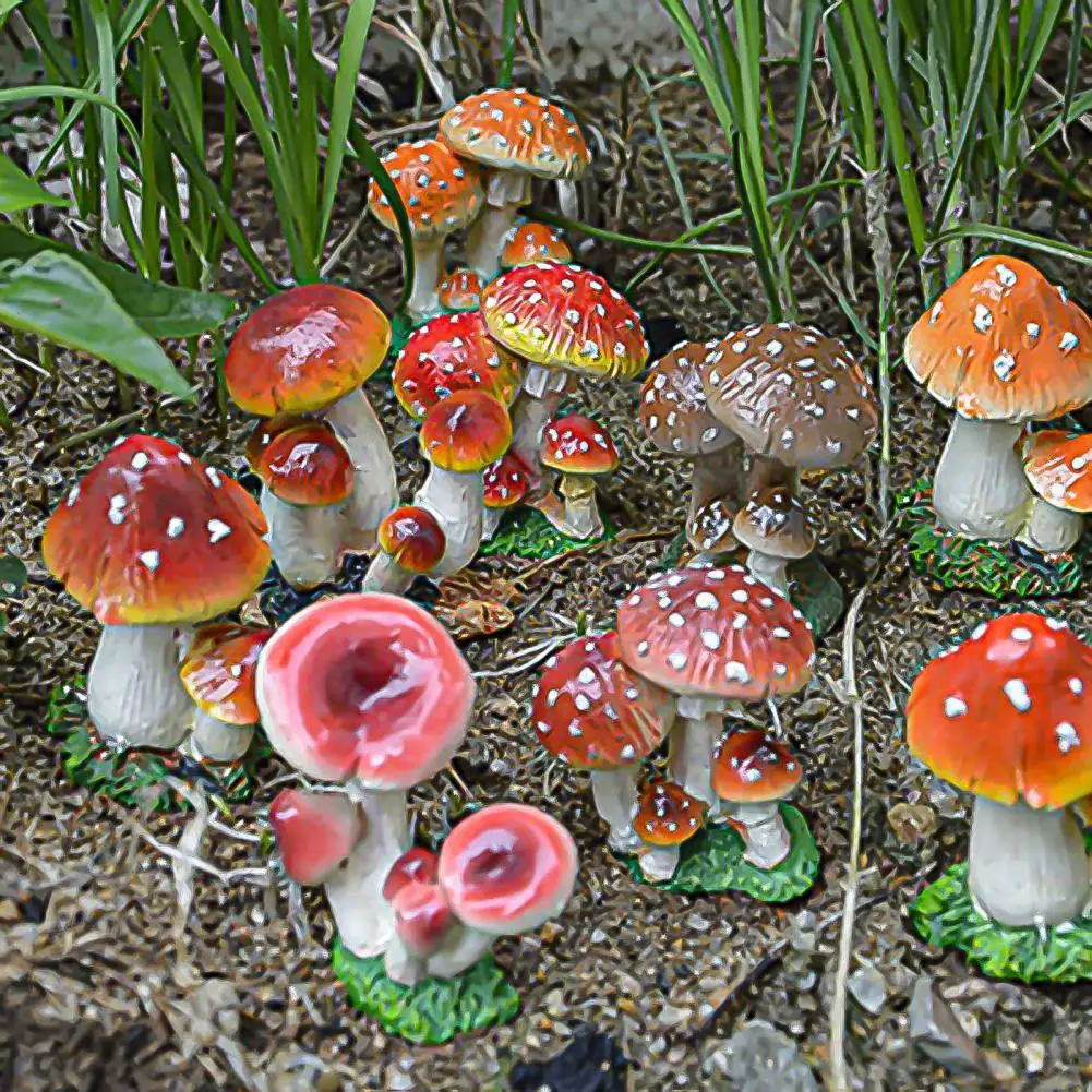 

Полимерные мини-грибы, статуэтка сказочного сада, статуэтка, украшение, искусственное растение, бонсай, садовый декор