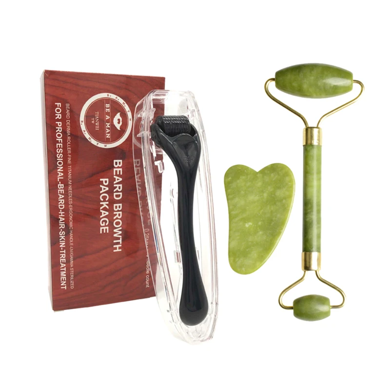 3 In 1 Micro Needle Roller Jade Roller Scraping Board Set Facial Slimming Massager Face-lifting Natural Stone Skin Care Set Gift
3 In 1 Micro Needle Roller Jade Roller Scraping Board Set Facial Slimming Massager Face-lifting Natural Stone Skin Care Set Gift