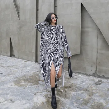 Z-zoux Women T Shirt Irregular Striped Cotton T Shirt Women Asymmetry Long Sleeve Plus Size Long T-shirt Color Matching 2020
Z-zoux Women T Shirt Irregular Striped Cotton T Shirt Women Asymmetry Long Sleeve Plus Size Long T-shirt Color Matching 2020