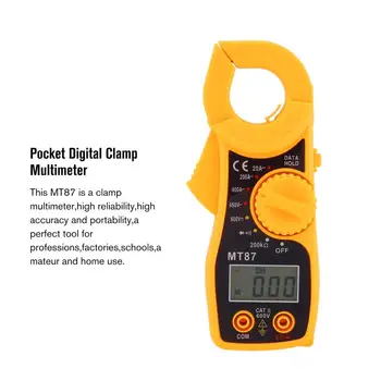 MT87 1999 Counting Pocket Digital Clamp Meter Multimeter AC / DC Voltage Ammeter Tester Resistance Diode Measurement Data
MT87 1999 Counting Pocket Digital Clamp Meter Multimeter AC / DC Voltage Ammeter Tester Resistance Diode Measurement Data
