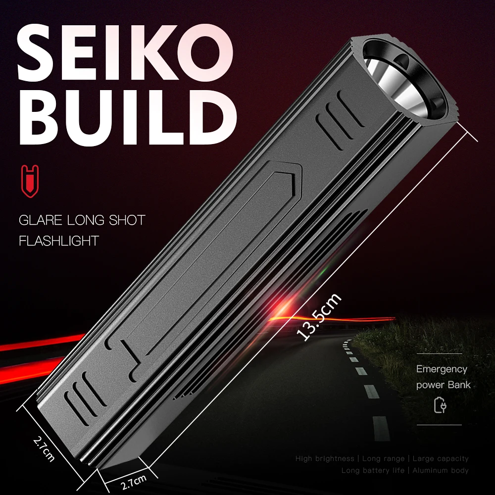 New Seiko edc USB Rechargeable LED Flashlight With T6 LED Built-in 18650 battery Waterproof hunting camping light Zoomable Torch
New Seiko edc USB Rechargeable LED Flashlight With T6 LED Built-in 18650 battery Waterproof hunting camping light Zoomable Torch