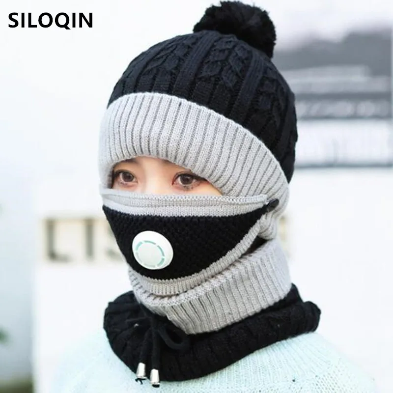 SILOQIN New Winter Women's Warm Beanies Hat Novelty Knitted Hats With Mask Plus Velvet Thickened Cold-proof Wool Cap Female Hat
SILOQIN New Winter Women's Warm Beanies Hat Novelty Knitted Hats With Mask Plus Velvet Thickened Cold-proof Wool Cap Female Hat