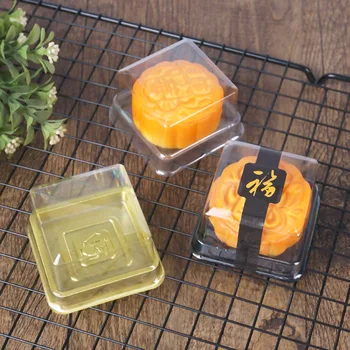 50g Square Moon Cake Trays Mooncake Packaging Box Container Holder with Covers Plastic Transparent Baking Dessert Cake Boxes
50g Square Moon Cake Trays Mooncake Packaging Box Container Holder with Covers Plastic Transparent Baking Dessert Cake Boxes