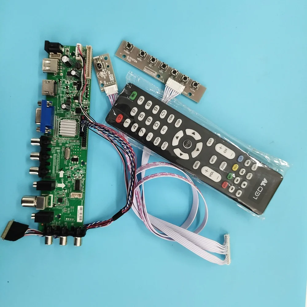 

Kit For CLAA156WA11A DVB-T DVB-T2 40pin 1366X768 Signal controller board digital 15.6" TV LVDS USB HDMI VGA AV LED remote Panel