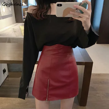 Skirts Women Korean Version High Waist Skirt Students Retro Womens Simple Zipper Soft Ladies Solid Daily Harajuku Leather Skirt
Skirts Women Korean Version High Waist Skirt Students Retro Womens Simple Zipper Soft Ladies Solid Daily Harajuku Leather Skirt