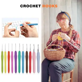 Soft Handle Crochet Hooks Set Aluminum Ergonomic Knit Needles Sewing Smooth Touch Easy to Operate Comfortable Grip Accessories
Soft Handle Crochet Hooks Set Aluminum Ergonomic Knit Needles Sewing Smooth Touch Easy to Operate Comfortable Grip Accessories