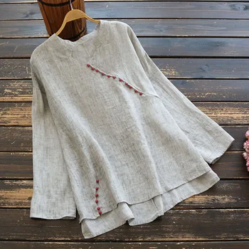 7441 New Spring Women Blouse Chinese Style Retro Buckle Loose Casual Pullover Linen Long Sleeve Shirts
7441 New Spring Women Blouse Chinese Style Retro Buckle Loose Casual Pullover Linen Long Sleeve Shirts