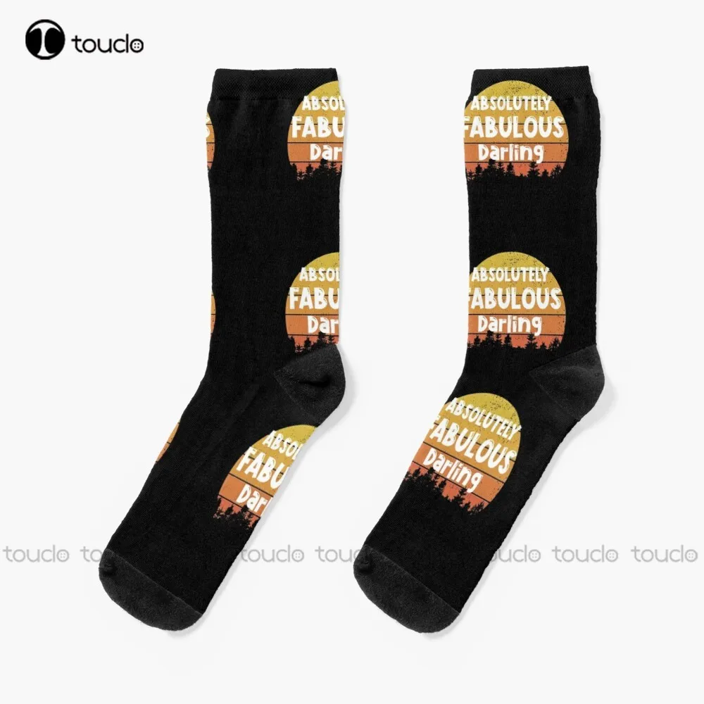 

Absolutely Fabulous Darling Socks Baseball Socks Personalized Custom Unisex Adult Teen Youth Socks 360° Digital Print Funny Sock