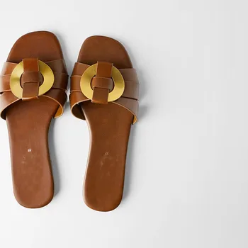 Women's Slippers Flat with 2020 New Summer Women Square toe Leather Fashion Flat Slider Sandals Female
Women's Slippers Flat with 2020 New Summer Women Square toe Leather Fashion Flat Slider Sandals Female