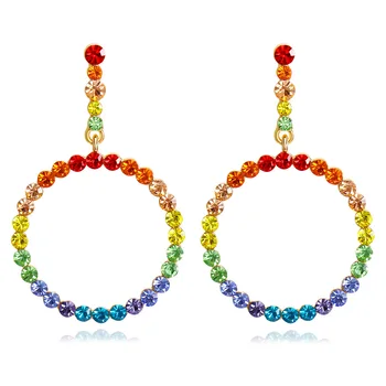 2020 Spring and Summer Europe and The United States Colorful Gradient Crystal Round Fashion Simple Wild Steel Needle Earrings
2020 Spring and Summer Europe and The United States Colorful Gradient Crystal Round Fashion Simple Wild Steel Needle Earrings