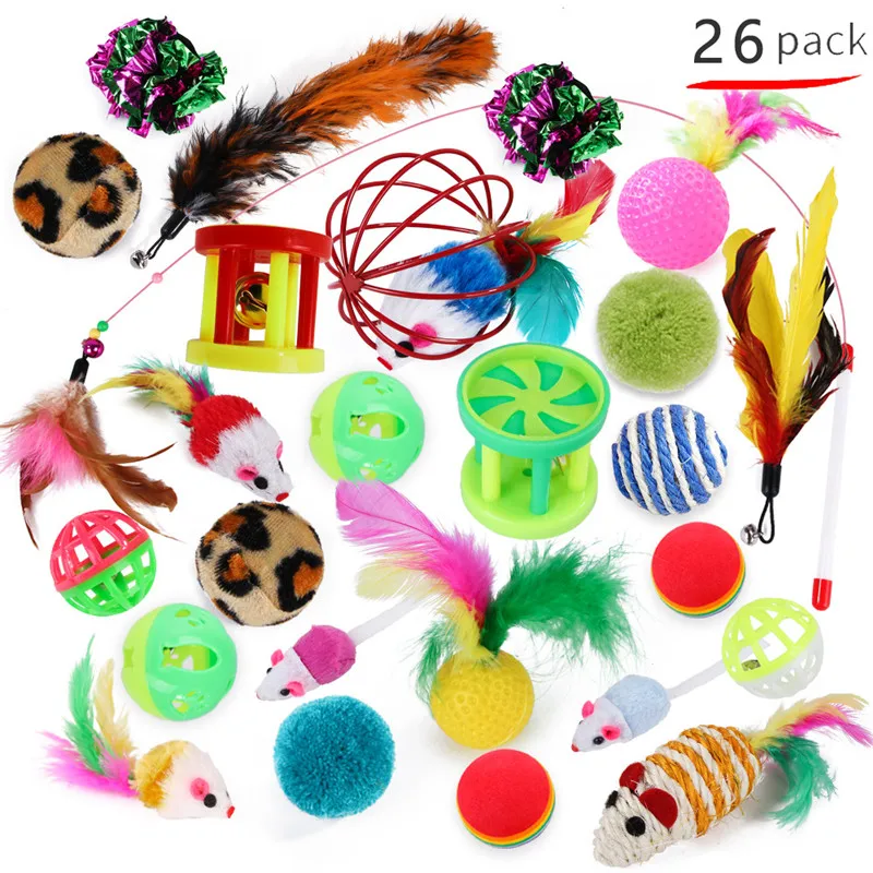 Cat Toys Set Funny Cat Stick Bell Ball Feather Toy Creative Assorted Cat Interactive Cat Play Toy for Kittens
Cat Toys Set Funny Cat Stick Bell Ball Feather Toy Creative Assorted Cat Interactive Cat Play Toy for Kittens