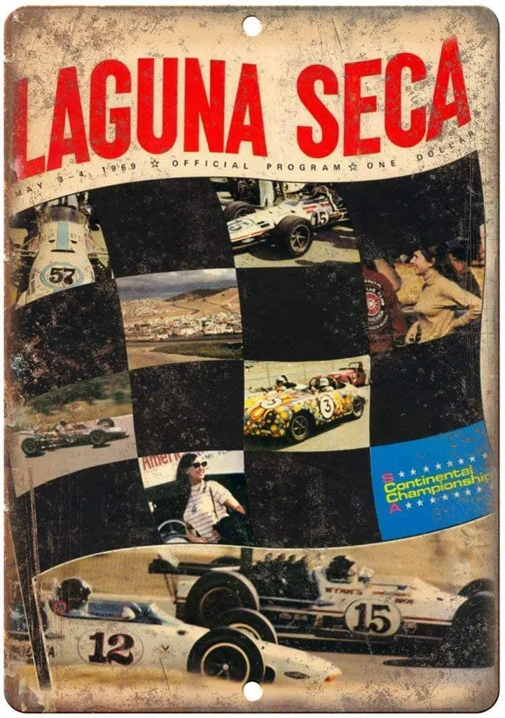 Danny Penaw Laguna Seca Auto Races Tin Signs Metal Poster Warning Sign Decor for Garage Home Garden Retro Tin Sign Wall Birthday
Danny Penaw Laguna Seca Auto Races Tin Signs Metal Poster Warning Sign Decor for Garage Home Garden Retro Tin Sign Wall Birthday