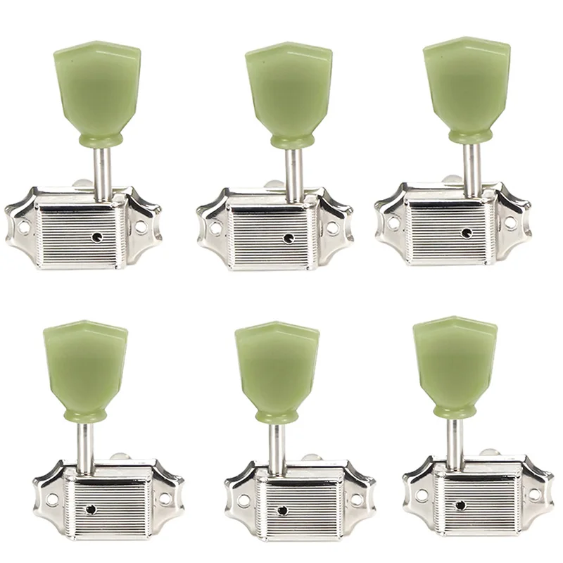 A Set 6 Pcs Jade Green Retro Trapezoid Button Locked String Tuning Pegs Key Tuner Machine Head for Guitar Lock Schaller Style
A Set 6 Pcs Jade Green Retro Trapezoid Button Locked String Tuning Pegs Key Tuner Machine Head for Guitar Lock Schaller Style
