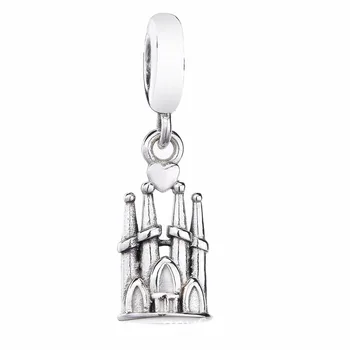Original 925 Sterling Silver Barcelona City Castle Hanging Charms Pendant Beads Fit Pan Bracelet Necklace Women DIY Jewelry
Original 925 Sterling Silver Barcelona City Castle Hanging Charms Pendant Beads Fit Pan Bracelet Necklace Women DIY Jewelry