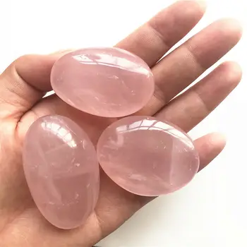 40-50mm Natural Rose Quartz Crystal Palm Tumbled Stone Healing Specimen Massage Pink Natural Quartz Crystals
40-50mm Natural Rose Quartz Crystal Palm Tumbled Stone Healing Specimen Massage Pink Natural Quartz Crystals