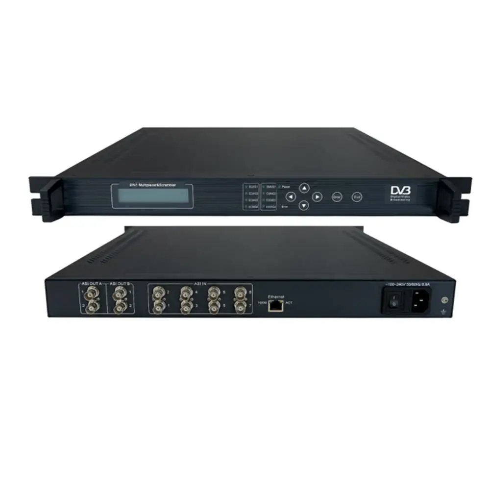 8IN1 ASI MUX Scrambler Digital TV front-end scrambling multiplexing integrated machine
8IN1 ASI MUX Scrambler Digital TV front-end scrambling multiplexing integrated machine