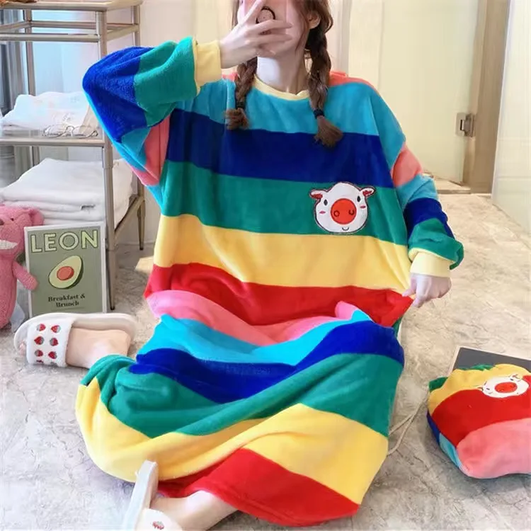 Фото 5XL Домашняя одежда 2020 женская большая ночная рубашка зимняя Пижама для взрослых