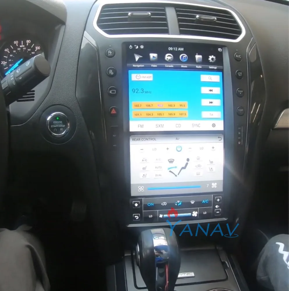 Автомобильный радиоприемник Tesla Carplay PX6 13 6 дюйма вертикальный экран для FORD Explorer