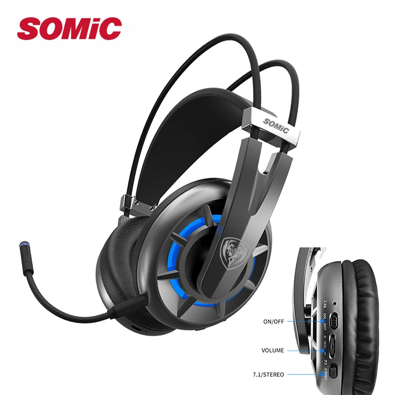 SOMIC G939Air Virtual 7.1 Gamer Headset 2.4GHz Wireless Gaming Headphone with Detachable Mic Play for PC PS4
SOMIC G939Air Virtual 7.1 Gamer Headset 2.4GHz Wireless Gaming Headphone with Detachable Mic Play for PC PS4