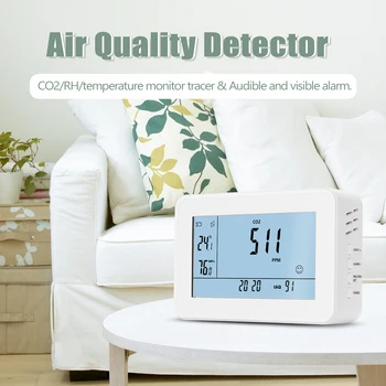 Household CO2 Meter Multifunctional Thermohygrometer Gas Detector Intelligent Air Quality Monitor Household Air Pollution Tester
Household CO2 Meter Multifunctional Thermohygrometer Gas Detector Intelligent Air Quality Monitor Household Air Pollution Tester