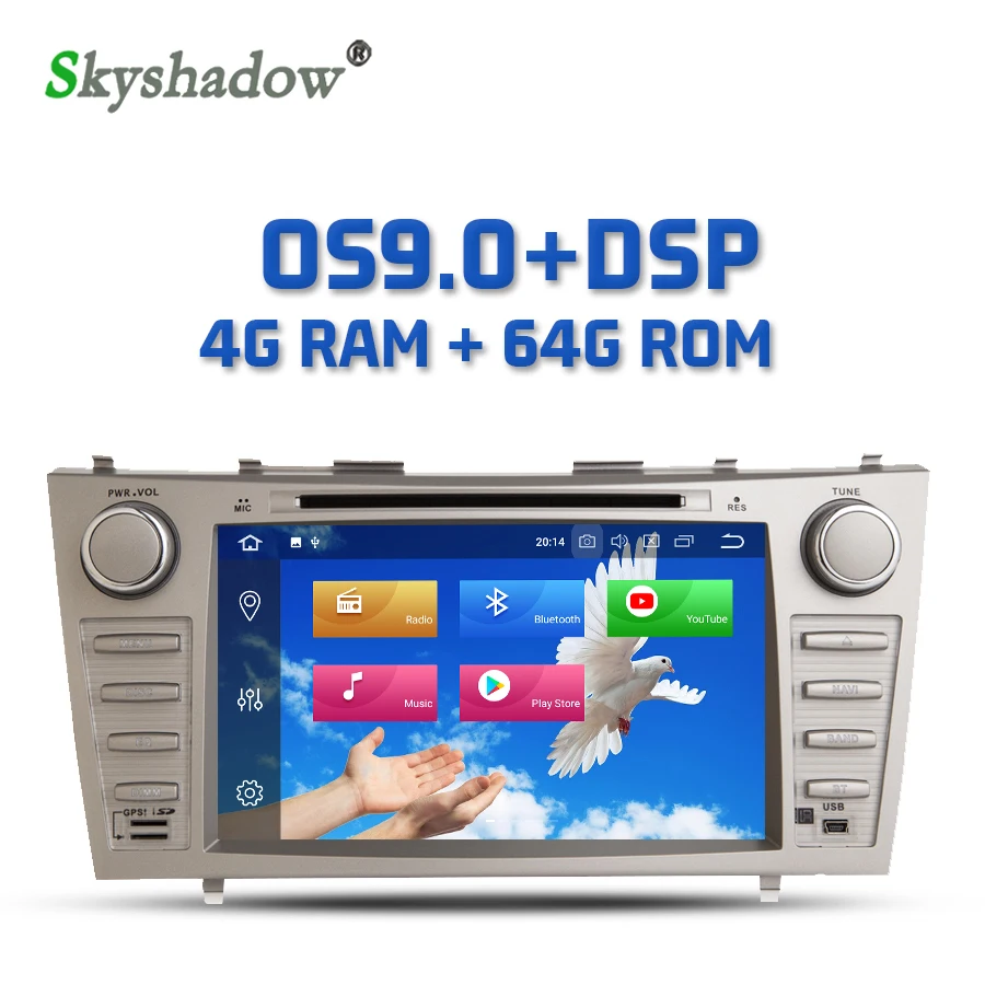DSP IPS Android 9.0 4GB+64GB Car DVD Player Wifi GPS map RDS Radio Bluetooth 4.2 For Toyota Camry 2007 2008 2009 2010 2011
DSP IPS Android 9.0 4GB+64GB Car DVD Player Wifi GPS map RDS Radio Bluetooth 4.2 For Toyota Camry 2007 2008 2009 2010 2011