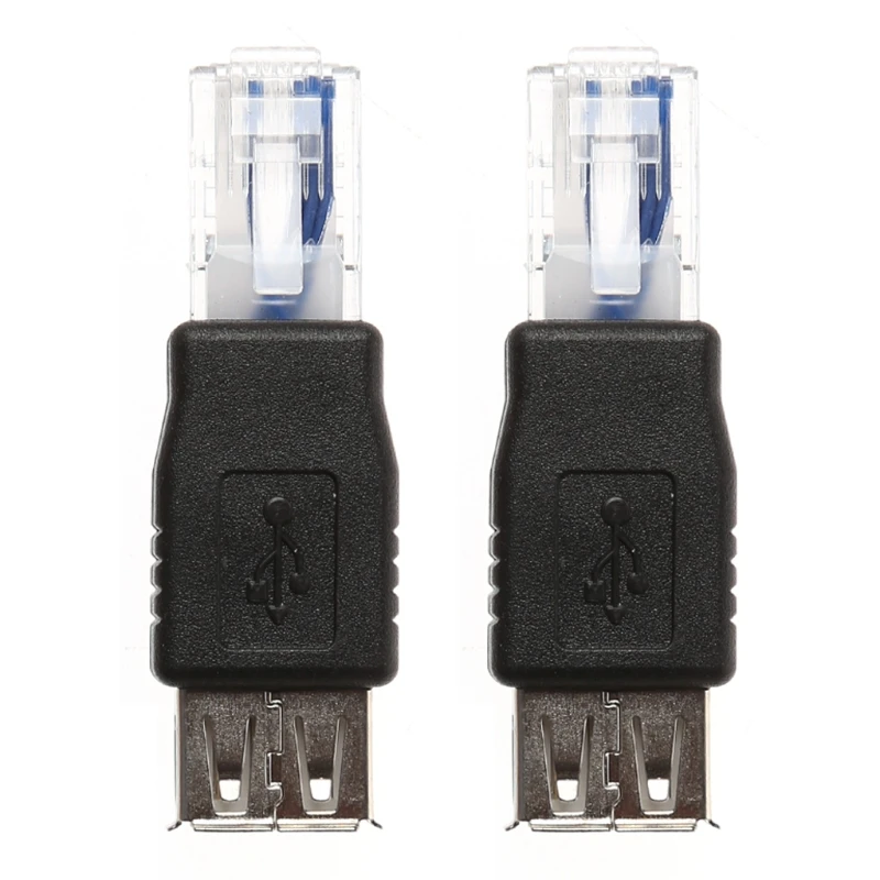 Новый 2 шт. usb тип A Женский Ethernet Интернет RJ45 Мужской Разъем| |