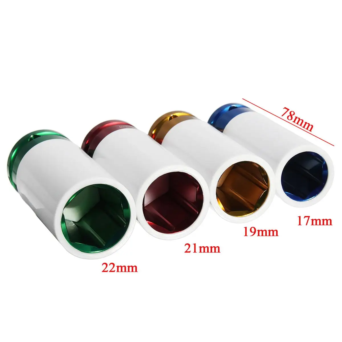 4Pcs 1/2" DR Tire Protection Sleeve Wall Deep Impact Nut Socket Alloy Wheel 17mm 19mm 21mm 22mm Deep Impact Nut Socket Set
4Pcs 1/2" DR Tire Protection Sleeve Wall Deep Impact Nut Socket Alloy Wheel 17mm 19mm 21mm 22mm Deep Impact Nut Socket Set