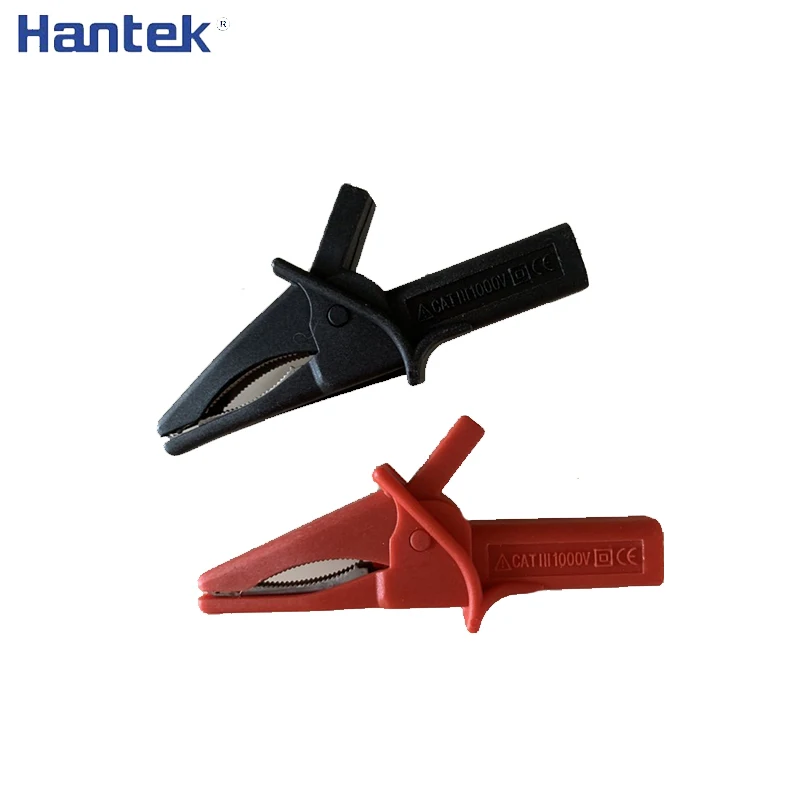Hantek HT18A Crocodile Clip 2pcs Large Dolphin Electric Gator Clip for Digital Oscilloscope Accessory Red+Black
Hantek HT18A Crocodile Clip 2pcs Large Dolphin Electric Gator Clip for Digital Oscilloscope Accessory Red+Black