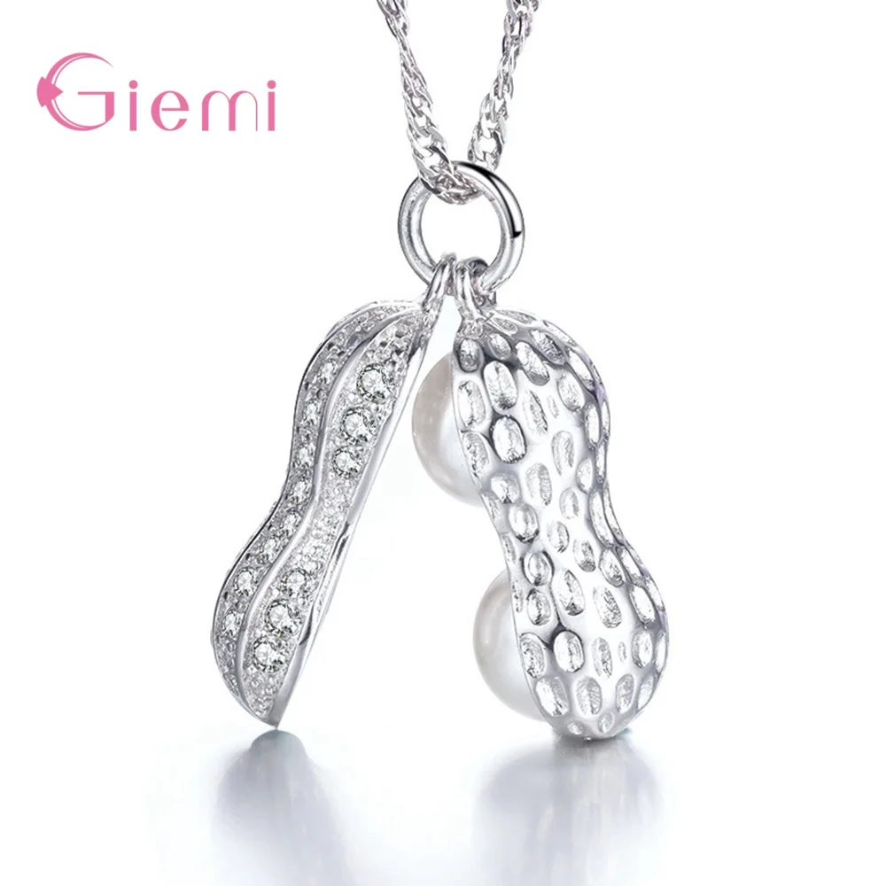 Creative Simple 925 Sterling Silver Peanut Necklace Pendant for Women Girl Elegant Fashion Pearl Gift Party Jewellry
Creative Simple 925 Sterling Silver Peanut Necklace Pendant for Women Girl Elegant Fashion Pearl Gift Party Jewellry
