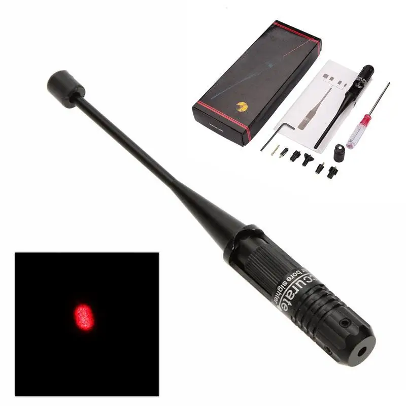 Red Dot Laser Boresighter Bore Sighter Kit for Hunting .22 to .50 Caliber Rifles
Red Dot Laser Boresighter Bore Sighter Kit for Hunting .22 to .50 Caliber Rifles