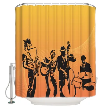 Music Character Musical Instrument Band Shower Curtain Waterproof and Mildewproof Polyester Fabric Bath Curtain Design
Music Character Musical Instrument Band Shower Curtain Waterproof and Mildewproof Polyester Fabric Bath Curtain Design