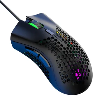 

1.7m Wired Gaming Mouse Honeycomb Hole Lightweight Mouse for PC Laptop Competitive Games Office Mode RGB Gaming Mouse
