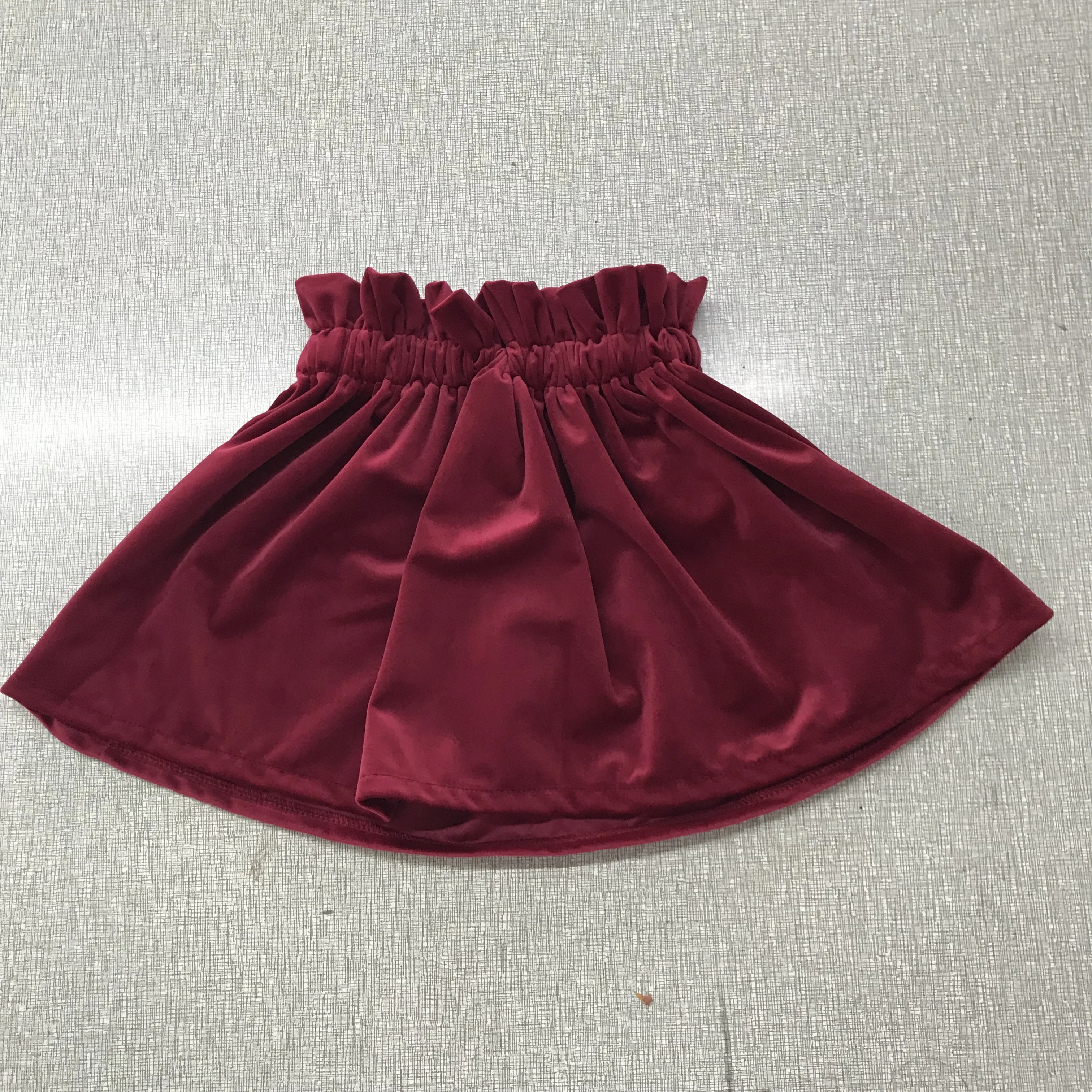 Girl Fall School 2019 Outside Baby Half Dress with Stretch Pleat Bbay Velvet Skirt