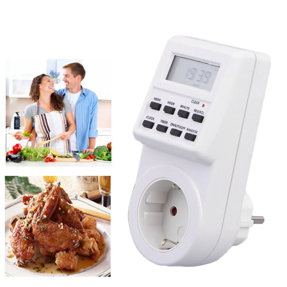 OUTAD Programmable Digital Timer Switch Socket Clock Summer Time Countdown Time Function 100-240V EU Plug Timer Drop Shipping
OUTAD Programmable Digital Timer Switch Socket Clock Summer Time Countdown Time Function 100-240V EU Plug Timer Drop Shipping