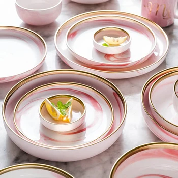 New 6 People Set Pink Marble Ceramic Dinner Dish Rice Salad Noodles Bowl Soup Plates Dinnerware Sets Tableware Kitchen Cook Tool
New 6 People Set Pink Marble Ceramic Dinner Dish Rice Salad Noodles Bowl Soup Plates Dinnerware Sets Tableware Kitchen Cook Tool