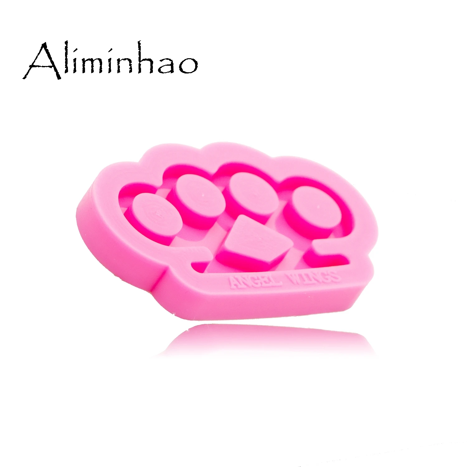 Generic DY0268 Shiny Mini Brass Knuckles Shape Mold Silicone Molds DIY