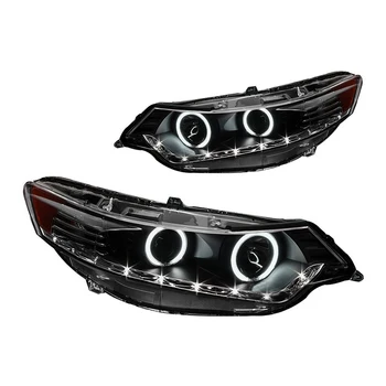 Honda Accord 2008-2011 Headlights "angel eyes", lens, with DRL, trimmed xenon D2S, black
Honda Accord 2008-2011 Headlights "angel eyes", lens, with DRL, trimmed xenon D2S, black