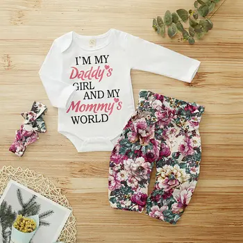 Newborn Baby Girl Autumn Long Sleeve Letter Printed Romper Tops Jumpsuit Floral Pants Headband Outfit Clothes Set
Newborn Baby Girl Autumn Long Sleeve Letter Printed Romper Tops Jumpsuit Floral Pants Headband Outfit Clothes Set