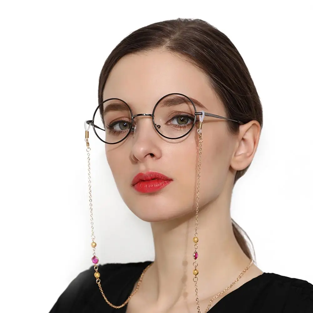 

New Fashion Glasses Cord Retainer Anti-slid Metal Eyeglass Chain Women Girls Elegant Eyewear Accessories