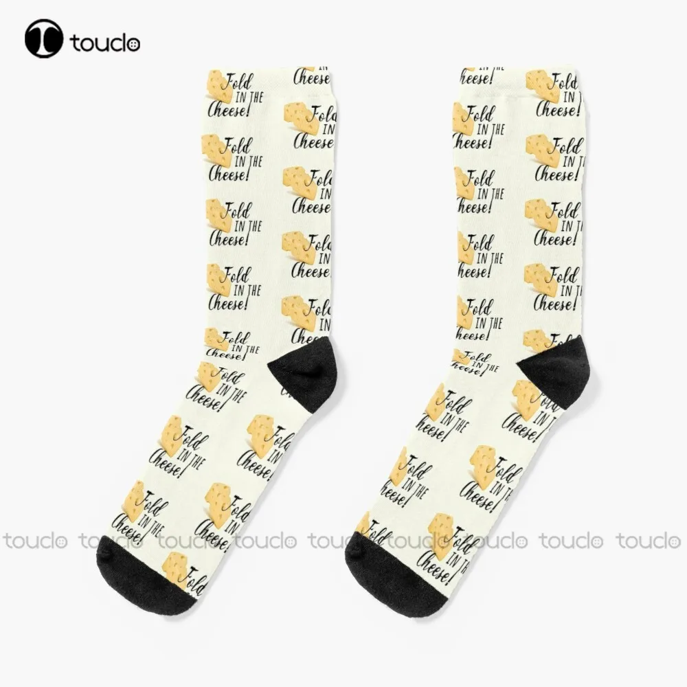 

Fold In The Cheese! Socks Mens Funny Socks Personalized Custom Unisex Adult Teen Youth Socks 360° Digital Print Hd High Quality