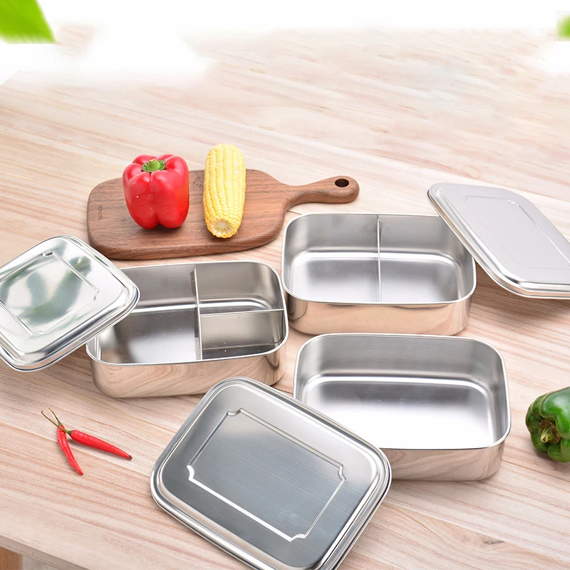 Portable 3 Grid Stainless Steel Lunch Box Tableware Food Container Single Layer Student Lunch Boxes Large Capacity Easy Clean
Portable 3 Grid Stainless Steel Lunch Box Tableware Food Container Single Layer Student Lunch Boxes Large Capacity Easy Clean