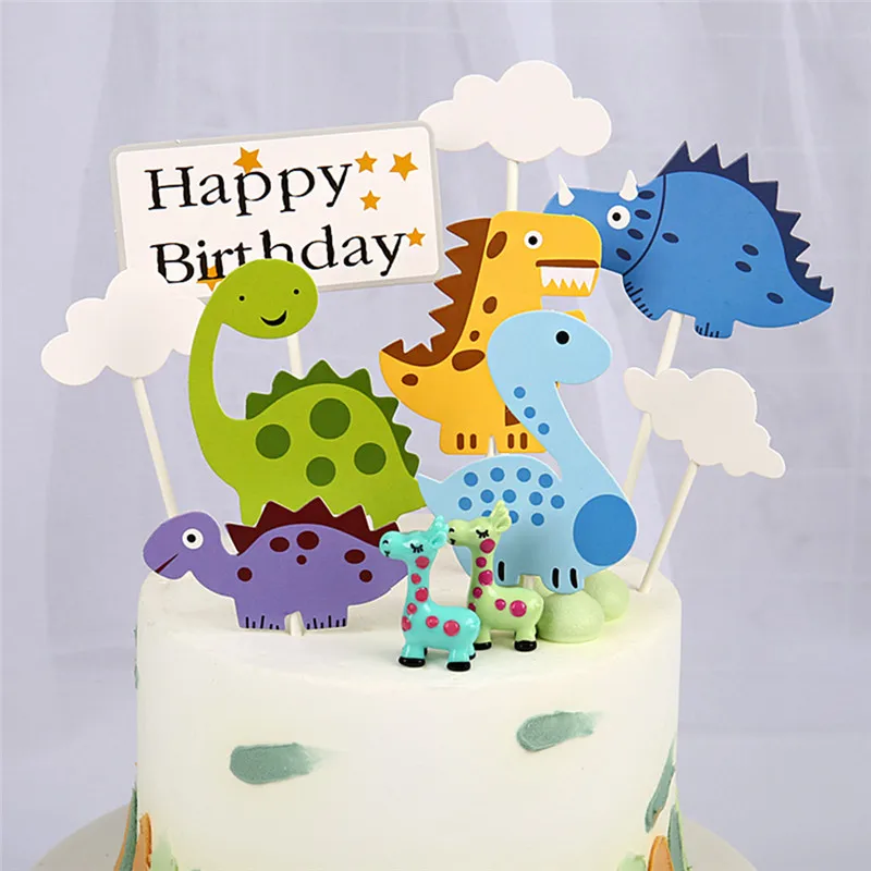 9pcs Happy Birthday Cake Topper Cartoon Cloud Dinosaur Cake Decorating Topper Cupcake Toppers Food Picks Kids Party Decoration
9pcs Happy Birthday Cake Topper Cartoon Cloud Dinosaur Cake Decorating Topper Cupcake Toppers Food Picks Kids Party Decoration