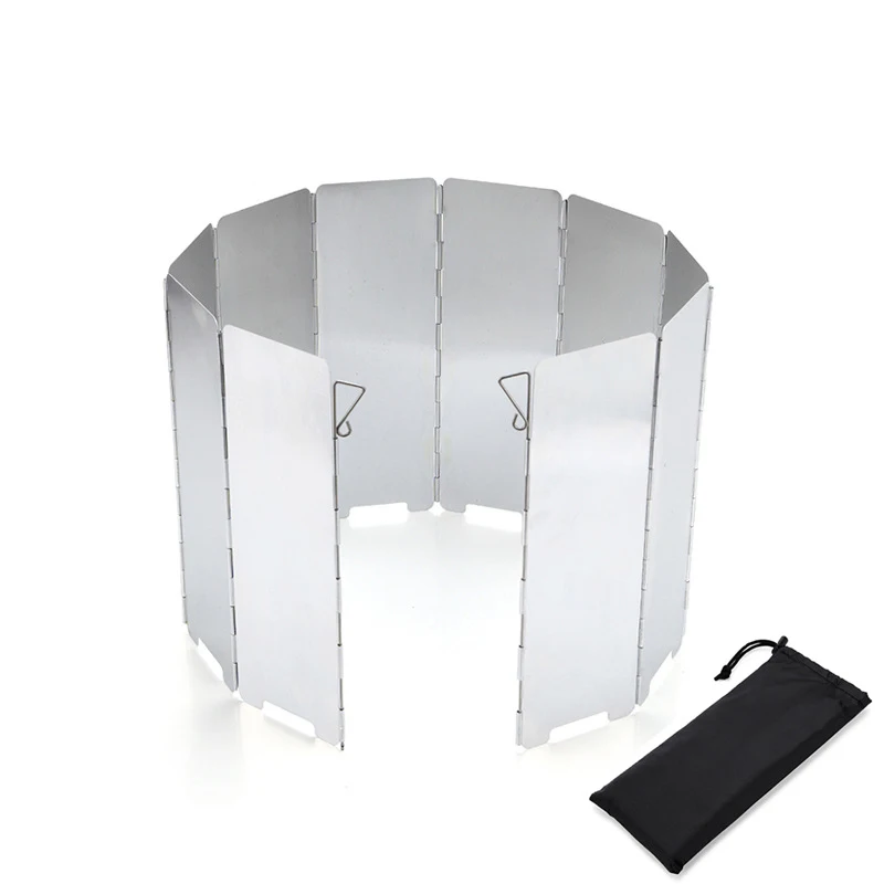 Outdoor Camping Folding Stove Windshield Cooking Wind Shield Picnic Cookware Windproof Equipment Aluminum 10Pcs with Cloth Bag
Outdoor Camping Folding Stove Windshield Cooking Wind Shield Picnic Cookware Windproof Equipment Aluminum 10Pcs with Cloth Bag