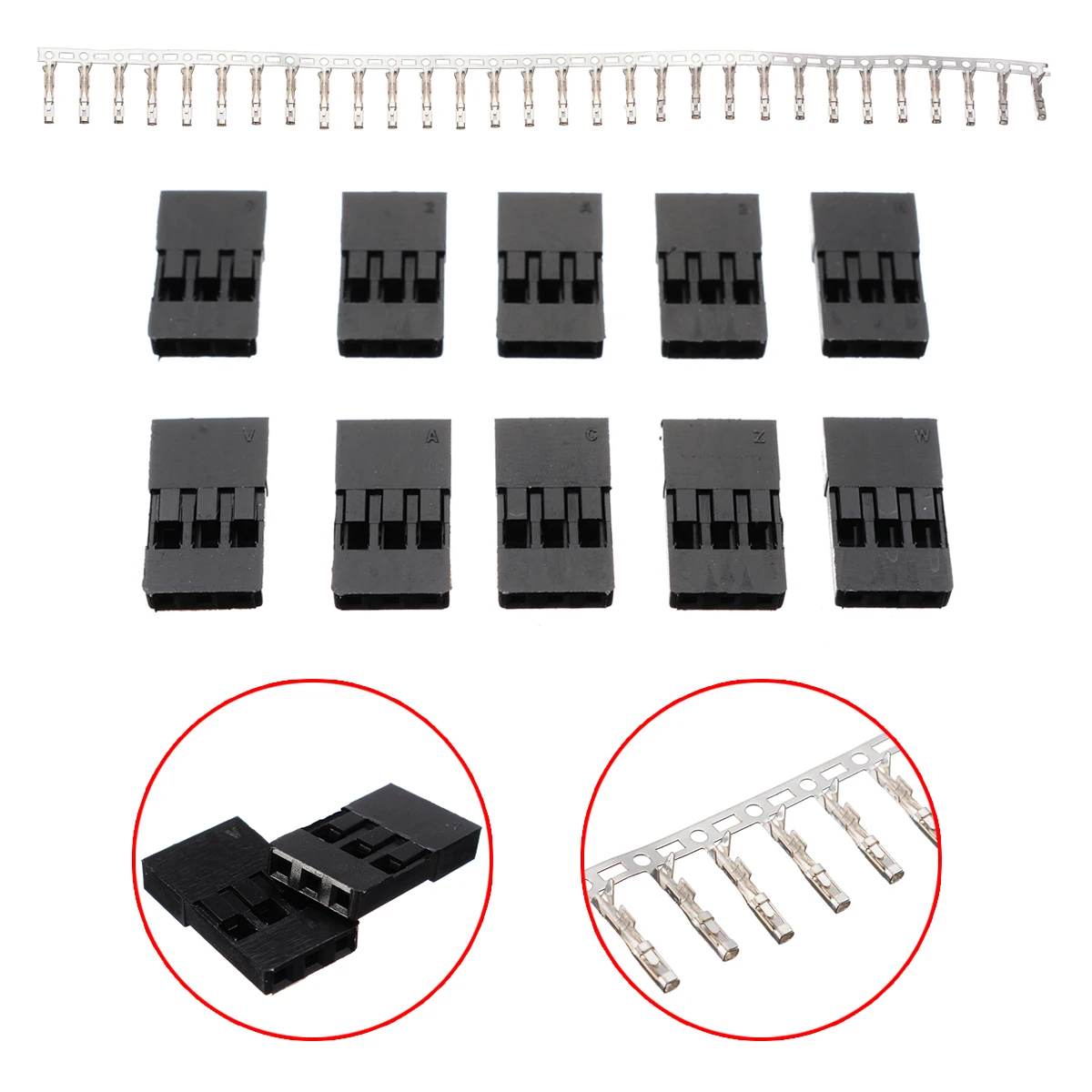 New 30pcs Male & Female Gold Plated Terminal with 10 Rudder Plug Buckle Connector For RC Car Model Servo Connector