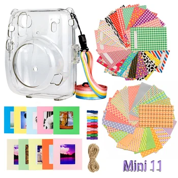 6 in 1 Camera Accessories Bundle Set Kit for Fuji Instax Mini 11 Crystal Case Film Border Sticker Wall Hanging Decoration Frame
6 in 1 Camera Accessories Bundle Set Kit for Fuji Instax Mini 11 Crystal Case Film Border Sticker Wall Hanging Decoration Frame