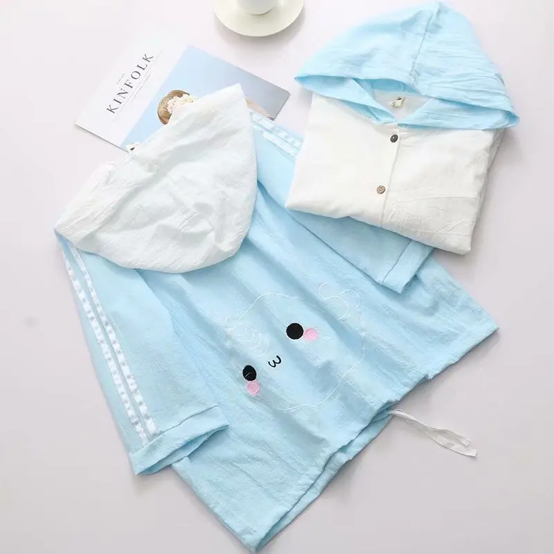 New Style Summer Korean-style Sweet Cotton Linen Back Unicorn Embroidered Loose-Fit Hooded Slimming Coat Women's Light Jacket
New Style Summer Korean-style Sweet Cotton Linen Back Unicorn Embroidered Loose-Fit Hooded Slimming Coat Women's Light Jacket